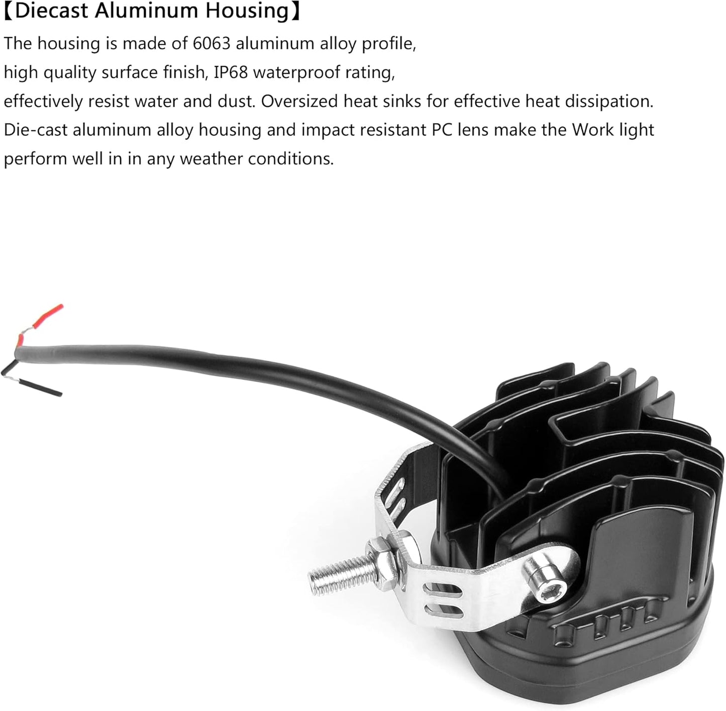 4X4WAVERS 3 Inch 40W LED Driving Fog/Spot/Work Waterproof Offroad Lights (1 Light Pod only)