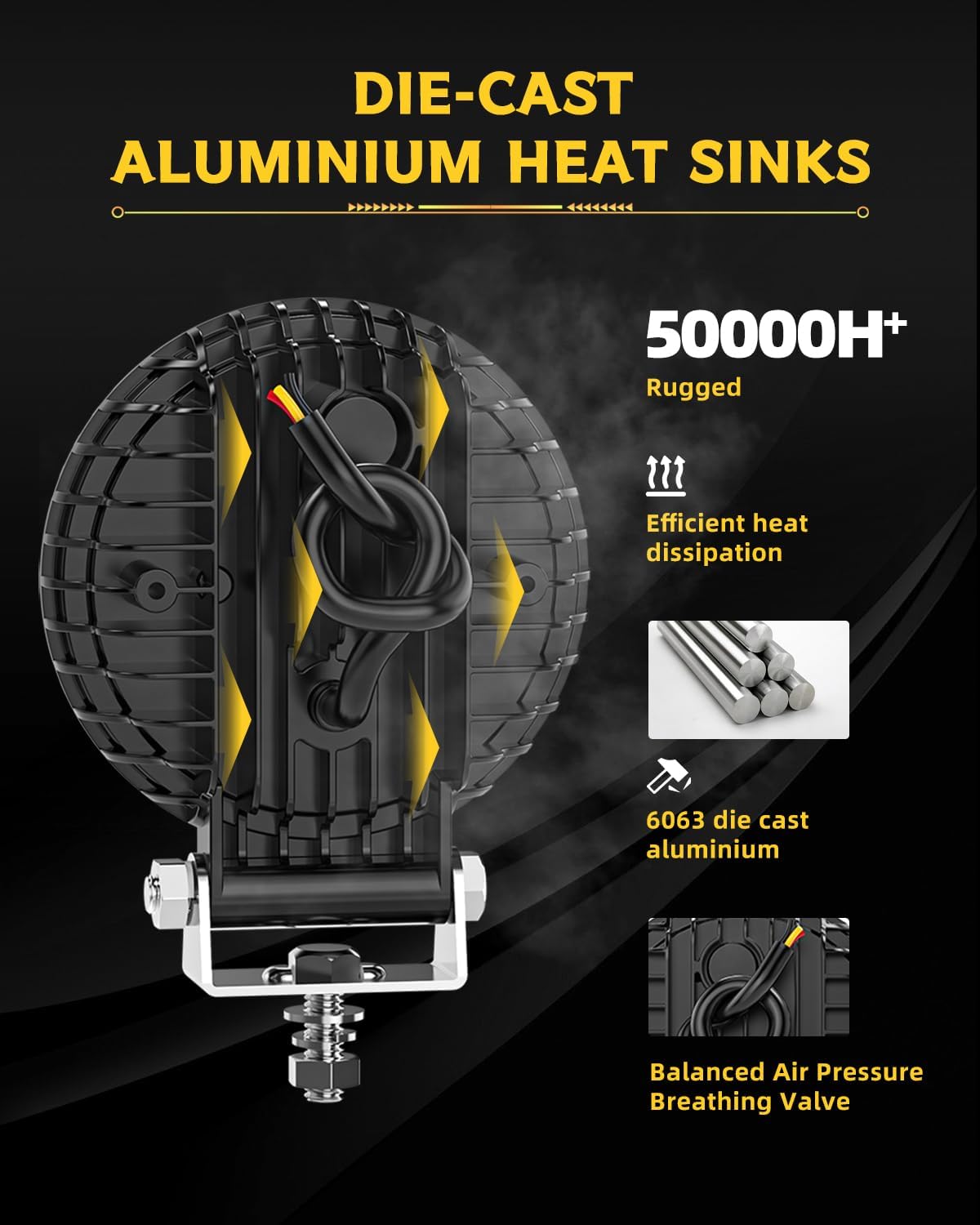 4X4WAVERS 4" Inch Lights Rounded Pod / Flood Lights (1 light pod only)