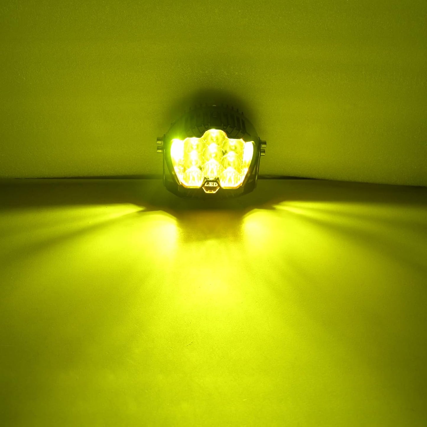 4X4WAVERS 7 inch Premium Off Road Driving White Beam and Amber DRL Light Combo Beam (Yellow) (1 Light Pod only)