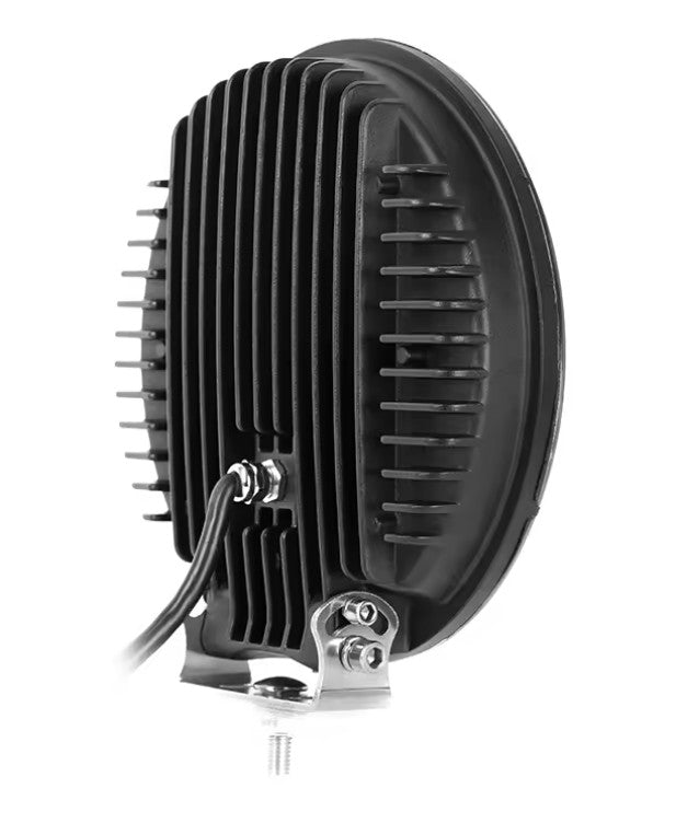 4X4WAVERS 7" Round LED Light 70W Work Light Led - White Light & Amber Lines (1 Light Pod only) - 4X4 WAVERS