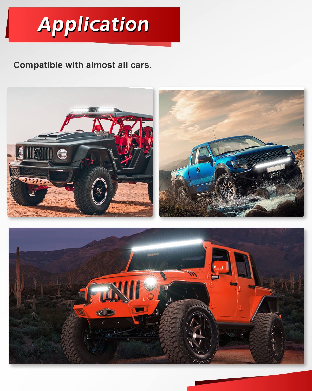 4X4Wavers Wiring Harness for LED Light Bar 1 Lead 12V 16AWG Switch Relay Wire Harness Kit for Offroad LED Pods Light Fog Lights