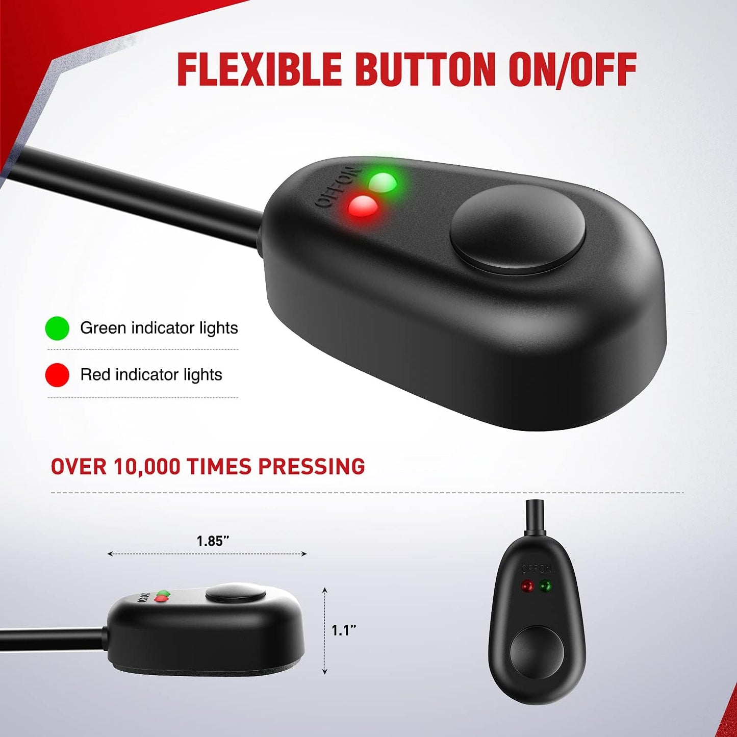 4X4Wavers 16AWG DT Connector Wiring Harness Kit Led Light Bar 12V on Off Switch Power Relay Blade Fuse for Off Road Lights Led Work Light-2 Leads