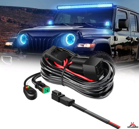 4X4Wavers Kit de faisceau de câblage avec connecteur DT 14AWG pour barre lumineuse LED