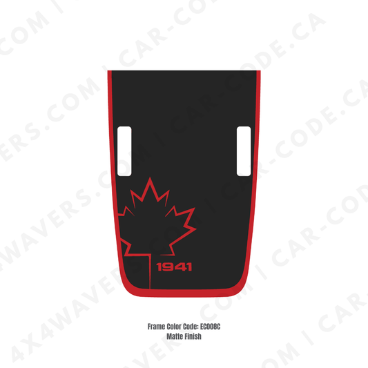 Kit d'autocollants décalcomanies 4x4wavers CANADA 1941 pour capot JL Rubicon – Autocollants en vinyle pour modèles Jeep Wrangler – Fabriqué au Canada