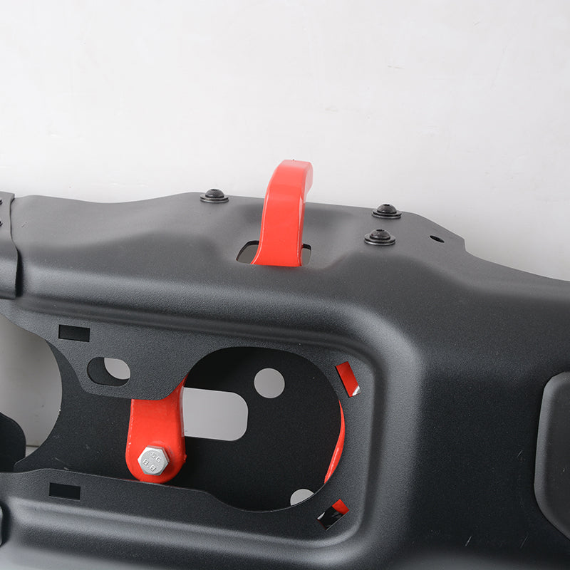 4x4wavers Front Bumper - 10th Anniversary Style with Sensor Holes - for Jeep Wrangler JL/JLU/4XE/JT-Gladiator 2018-2024 (fits 4 Doors & 2 Doors) - 4X4 WAVERS