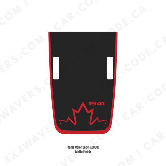 Kit d'autocollants décalcomanies 4x4wavers CANADA 1941 pour capot JL Rubicon – Autocollants en vinyle pour modèles Jeep Wrangler – Fabriqué au Canada