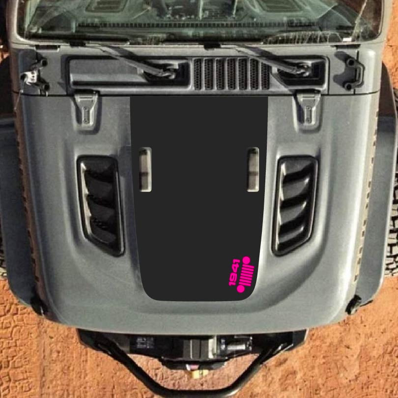 Hood Decal for Jeep Wrangler JL JLU Gladiator JT Rubicon Hood 2018+ Style #06