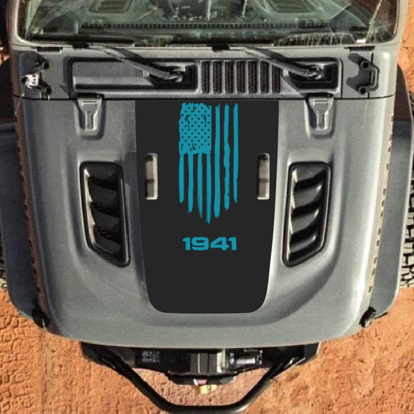 Hood Decal for Jeep Wrangler JL JLU Gladiator JT Rubicon Hood 2018+ Style #32