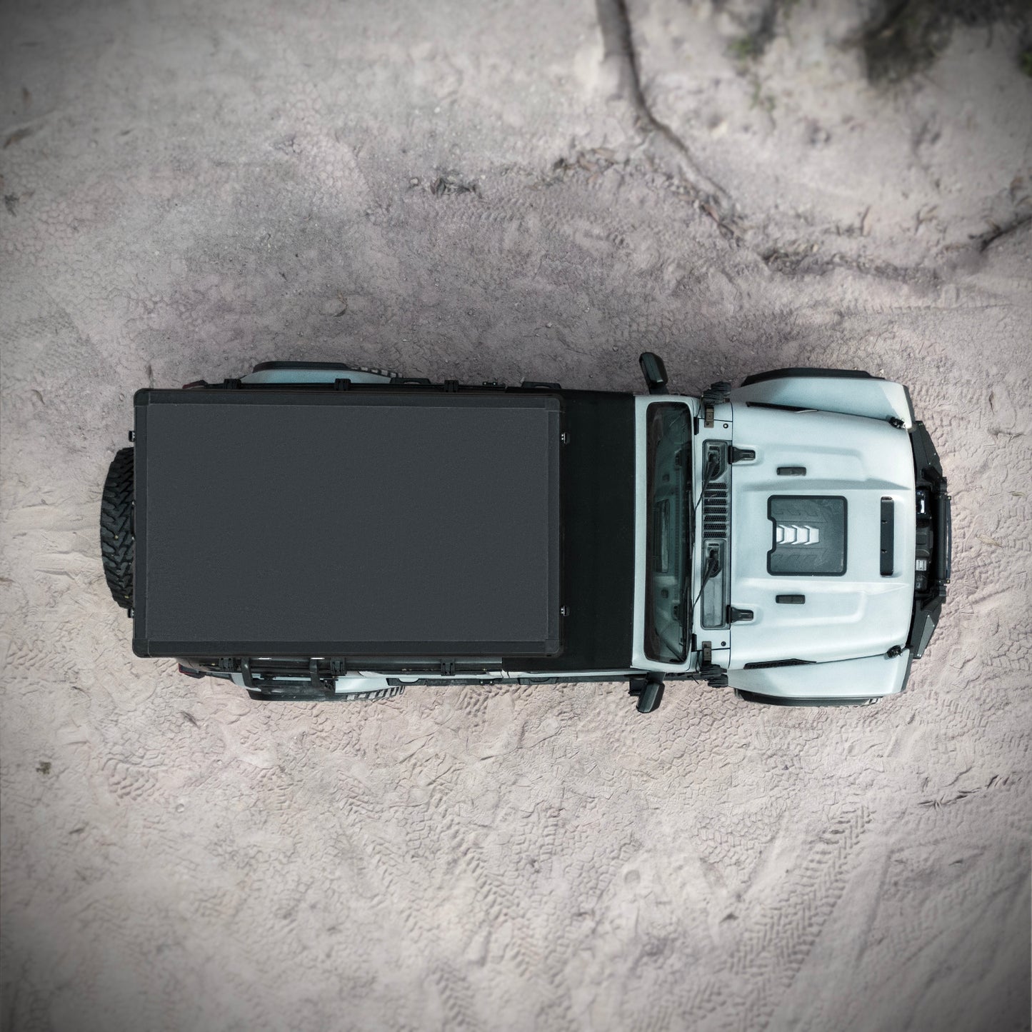 Roof Top Tent Aluminum Hardshell Rooftop Tent For Van SUV Truck Car Overland Tent Camping For 2-3 Person With Ladder