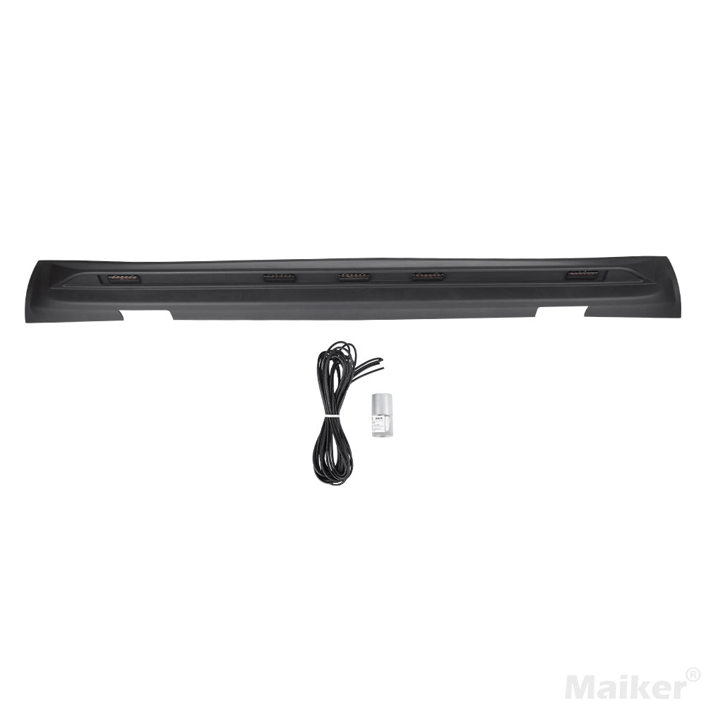 4x4wavers Rear Roof Spoiler/Tail Wing Roof Amber LED Lights Jeep Wrangler JL/JLU/4XE 2018-2025 - 4X4 WAVERS