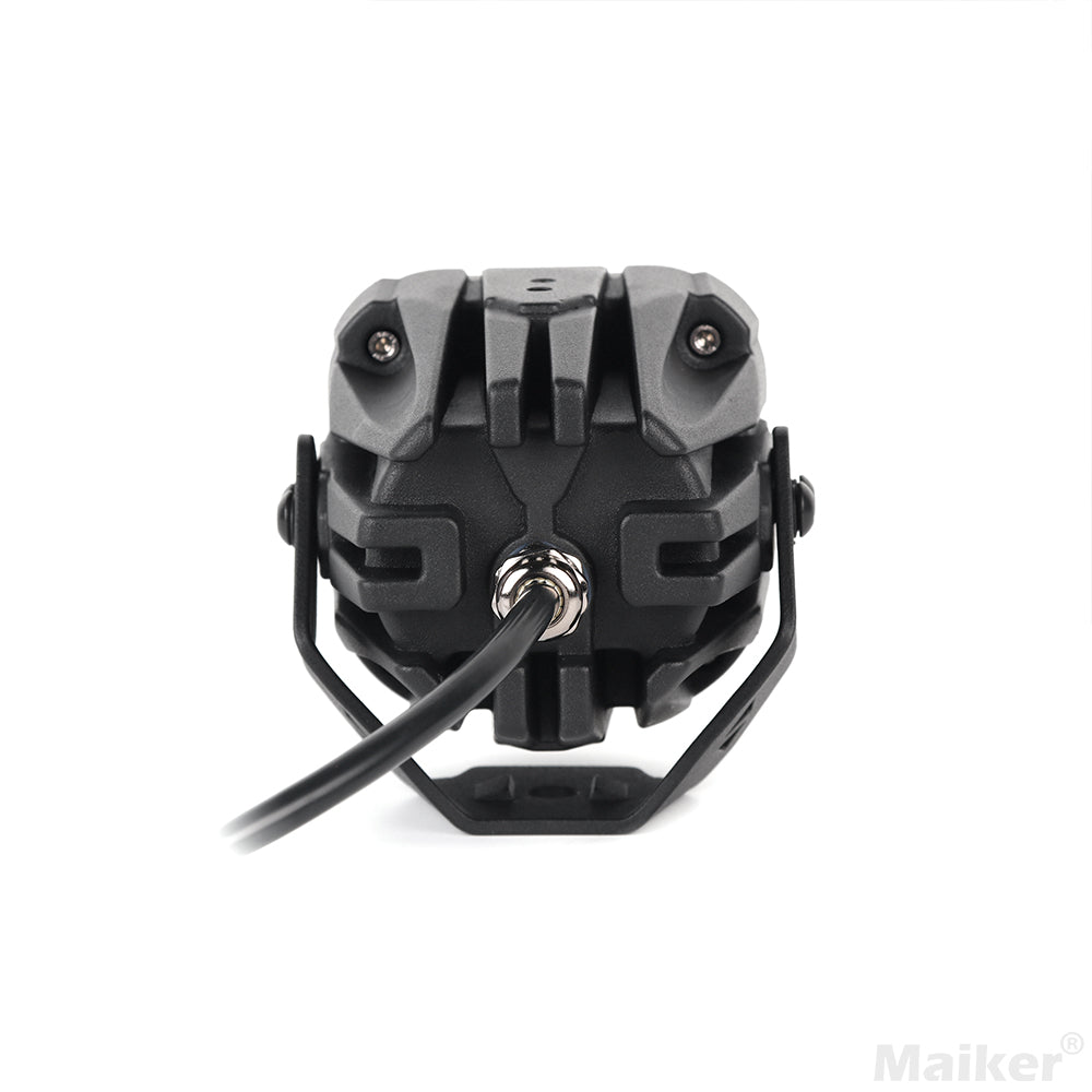 4x4wavers Spot Light Low Beam (low 45W-high 46W) Black with wire harness for Jeep JKU/JL/JLU/4XE/JT 2007-2025 - 4X4 WAVERS