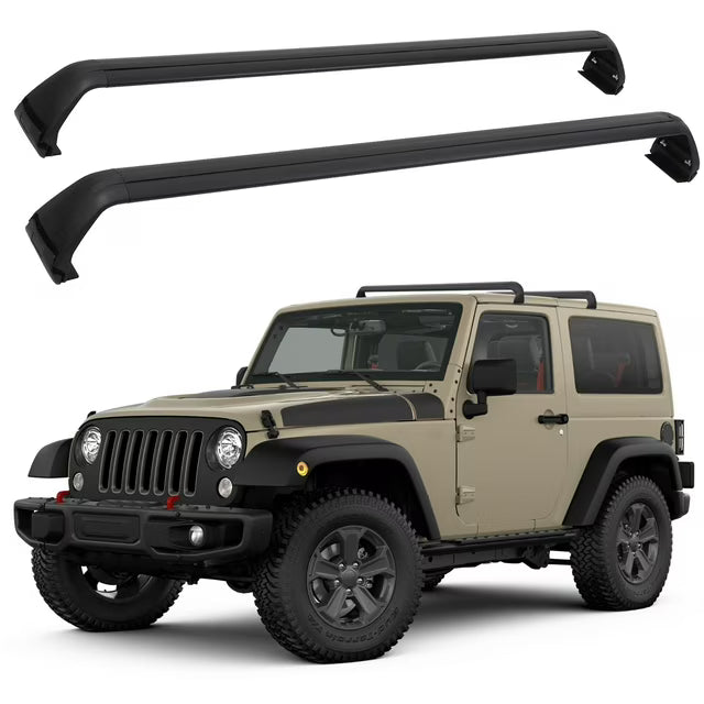 4X4Wavers Heavy Cross Bars Roof Rail Racks - Jeep Wrangler (all models) - 4X4 WAVERS