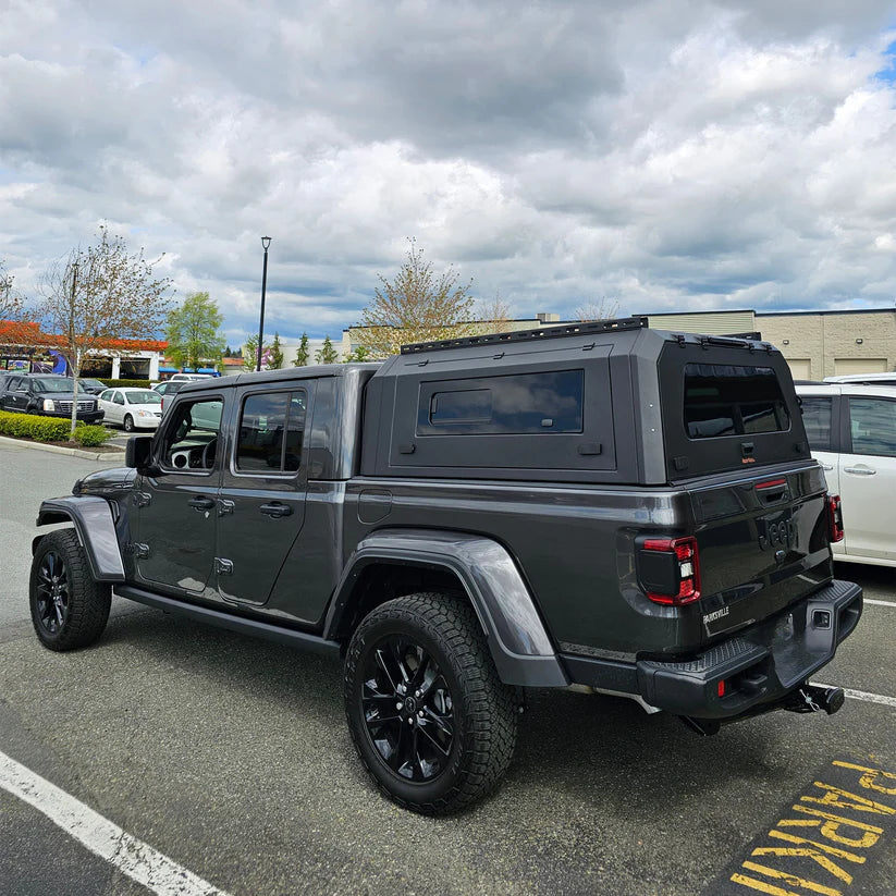 4X4Wavers Jeep Gladiator smart canopy truck caps with sliding glass window - 4X4 WAVERS