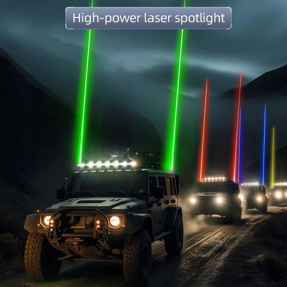 4X4Wavers LED Tail Light off Road Chasing Light LED Laser Whip Light - 4X4 WAVERS