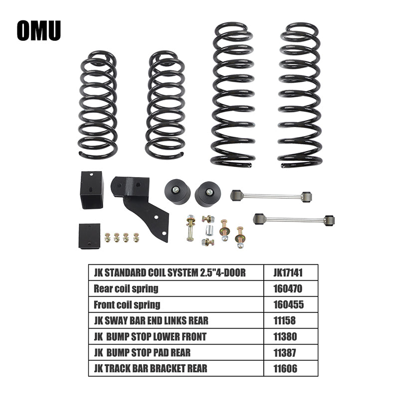 4x4wavers OMU 2.5inch Coil Spring Lift kits Jeep Wrangler JKU (4 Doors) - 4X4 WAVERS