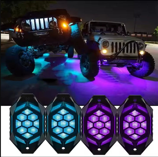 4X4Wavers New Upgraded RGBW LED Rock Lights Kit - 4X4 WAVERS
