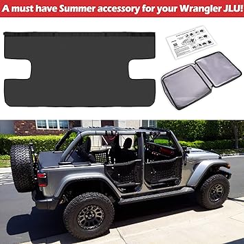 4X4WAVERS Tonneau Trunk Top Cargo Cover - Jeep Wrangler JLU/4XE (4 doors only) 2018+ - 4X4 WAVERS