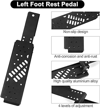 4x4wavers Left Side Foot Rest Pedal (long type) - 4X4 WAVERS
