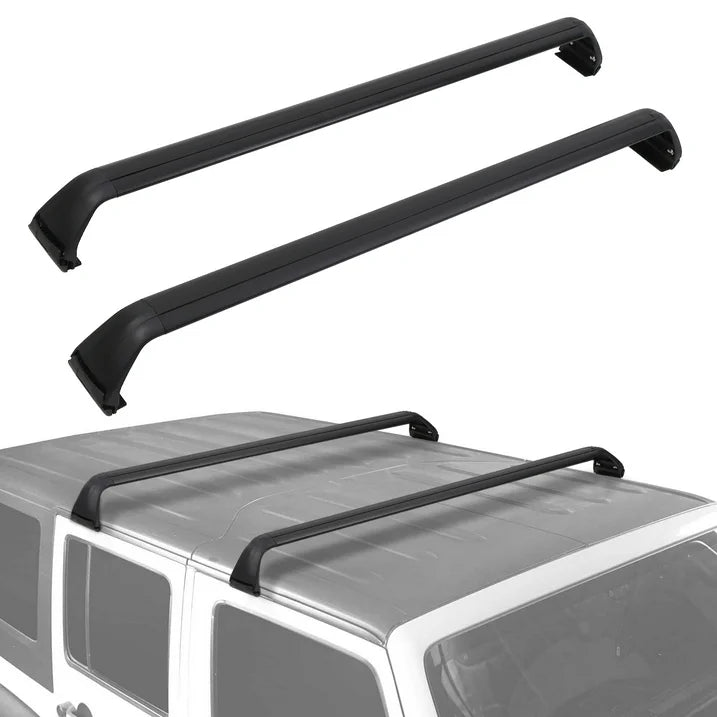 4X4Wavers Heavy Cross Bars Roof Rail Racks - Jeep Wrangler (all models) - 4X4 WAVERS