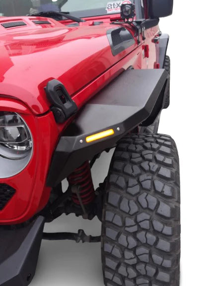 4X4WAVERS Front/Rear Metal Armor Fenders Kit - Hard Line Design - Jeep Wrangler JL/JLU/4XE 2018+ - 4X4 WAVERS