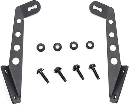 4X4Wavers Straight Work Light Bar Windshield Hood Mounts Bracket Kit - 4X4 WAVERS