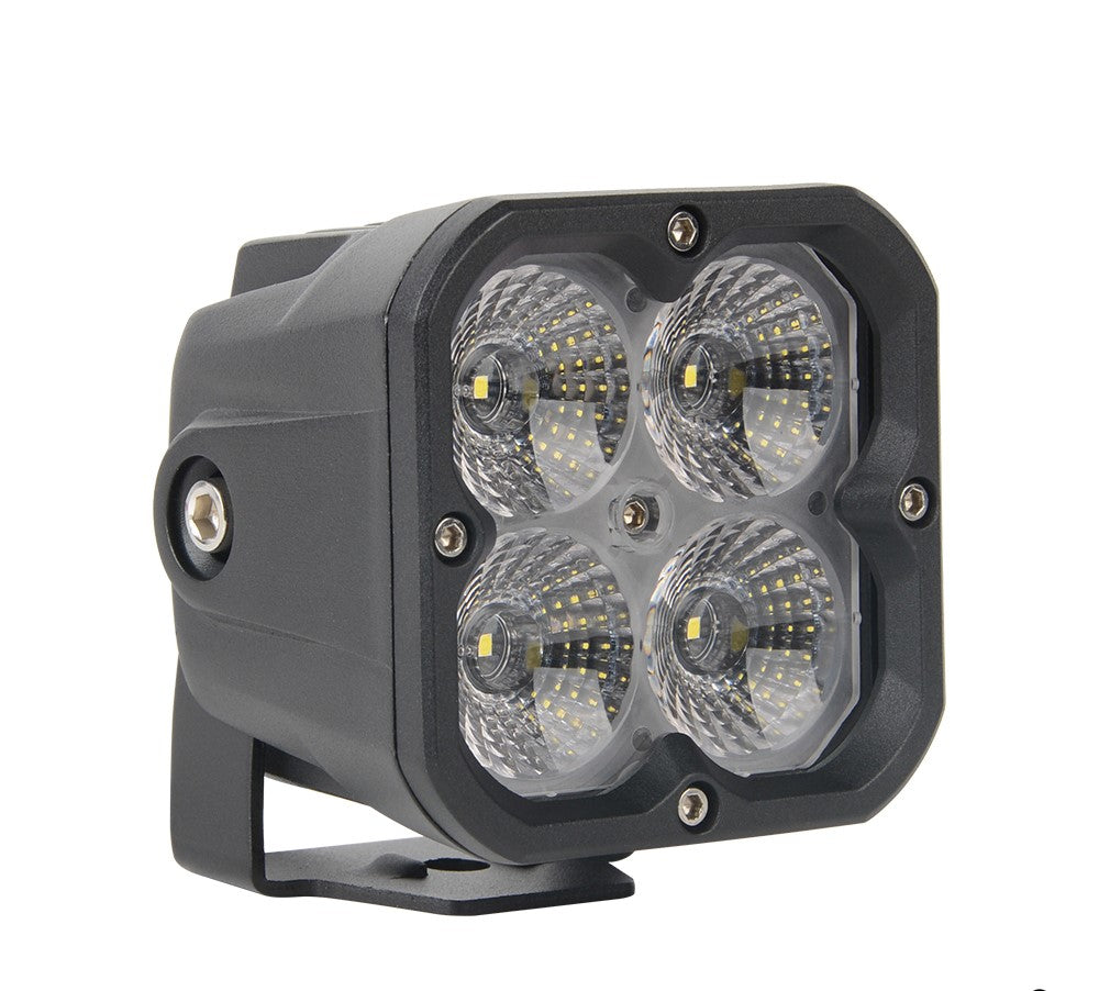 4x4wavers 3 Inch 20W Flood light For Jeep Wrangler JK/JKU/JL/JLU/4XE/JT Gladiator (white and Yellow) - 4X4 WAVERS