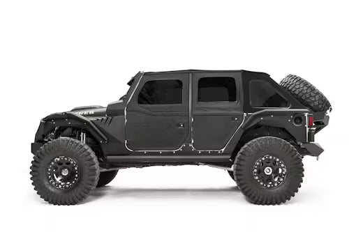 4X4WAVERS Front Metal Armor Fenders Kit - Climber Style - Jeep Wrangler JL/JLU/4XE 2018+ - 4X4 WAVERS