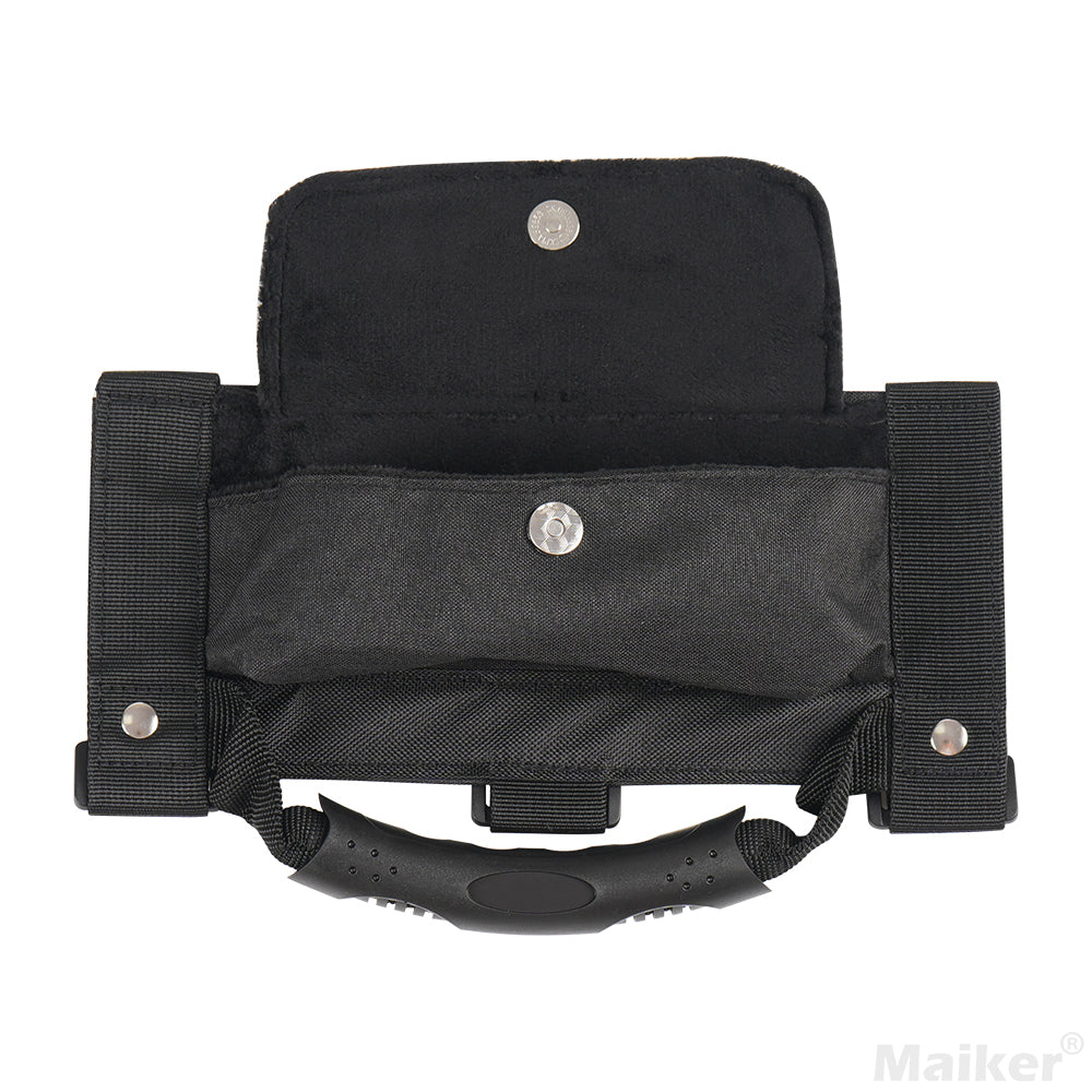 4x4wavers Black Car Roll Bar Grab Handle Sunglasses Holder Storage Bag for all jeep wrangler models - 4X4 WAVERS