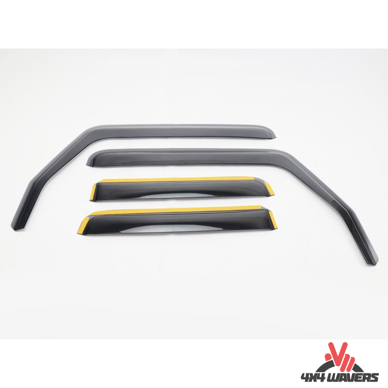 4x4wavers Side Window in-Channel Rain Guards & Sun Visor - 4X4 WAVERS