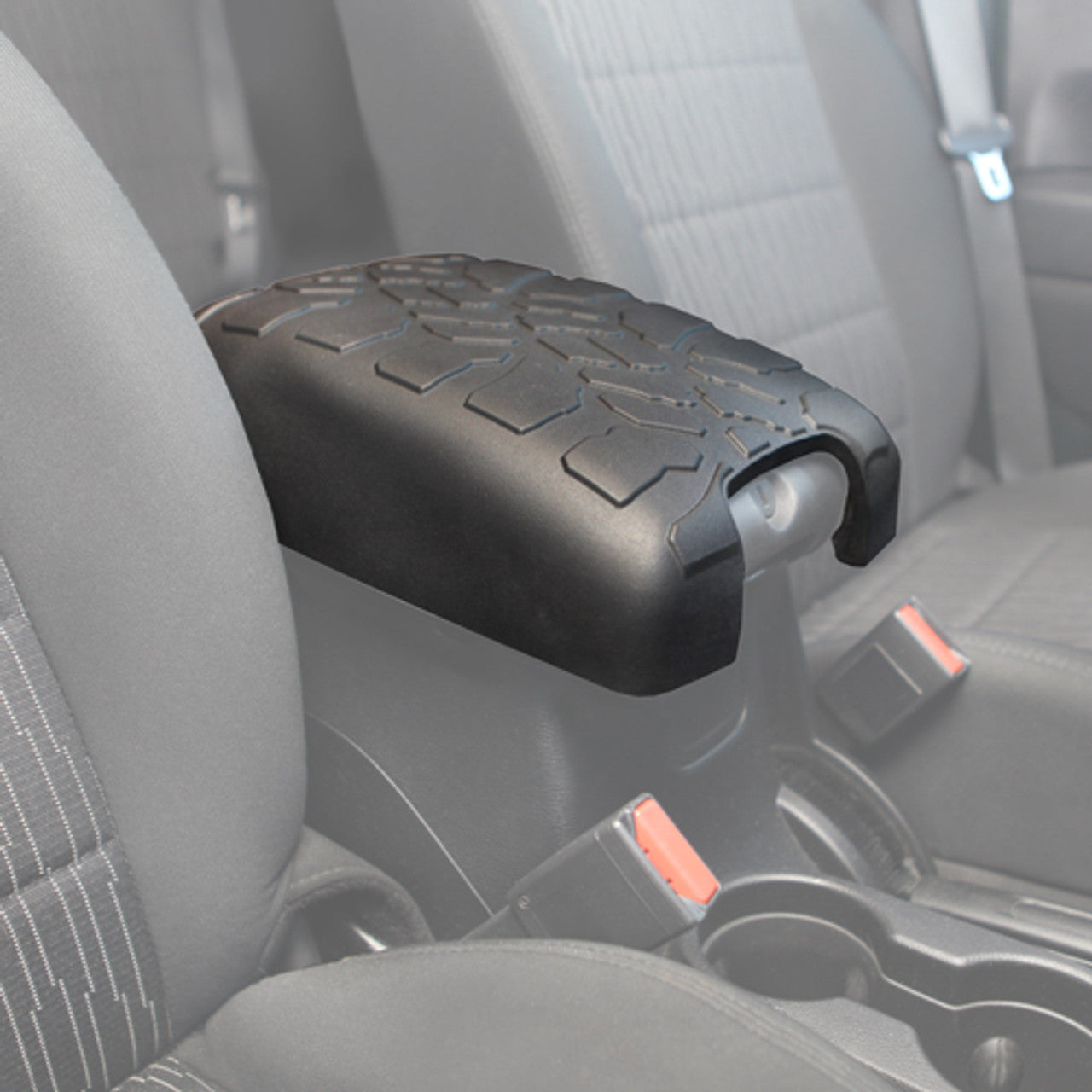 4X4Wavers Tire Tread ArmPad Center Console Cover - Jeep Wrangler JK/JKU 2007-2018 - 4X4 WAVERS