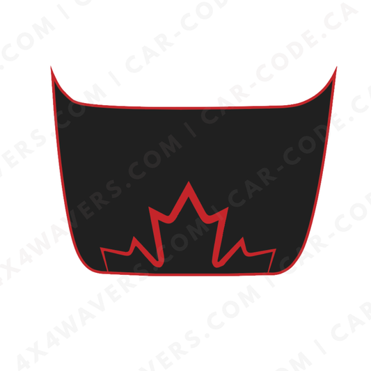 Panneau de capot Ford F-150 Raptor – Bord d'érable (Rouge/Bleu/Sable/Gris/Vert + Découpe) – 2017–2025 – Vinyle découpé mat imprimé 3M ou Avery