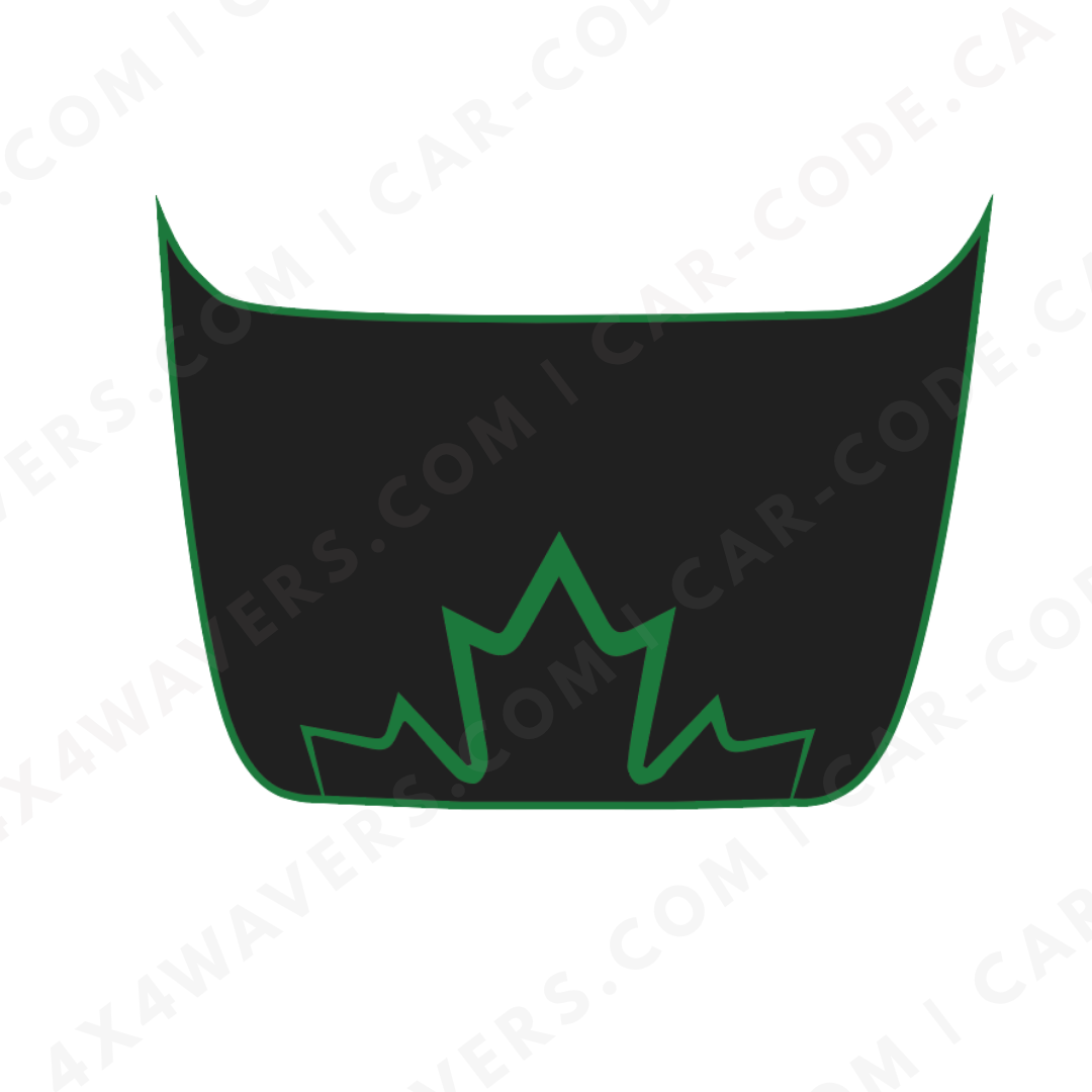 Panneau de capot Ford F-150 Raptor – Bord d'érable (Rouge/Bleu/Sable/Gris/Vert + Découpe) – 2017–2025 – Vinyle découpé mat imprimé 3M ou Avery