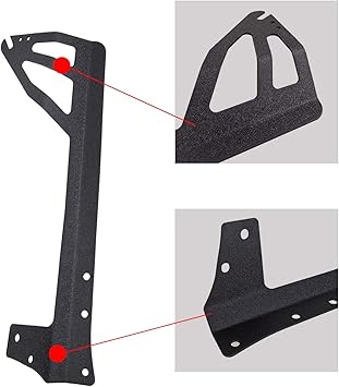 4X4Wavers 52 inch LED Light Bar Upper Windshield Mounting Bracket (with piller) - 4X4 WAVERS