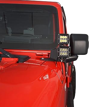 4X4Wavers Dual A-Pillar Light Mounting Brackets - 4X4 WAVERS