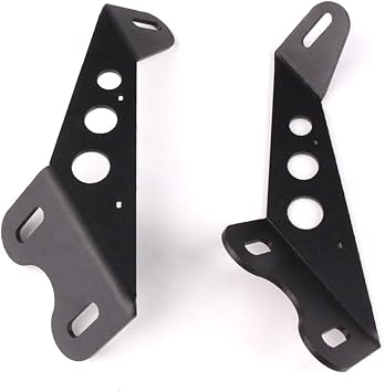 4X4Wavers Straight Work Light Bar Windshield Hood Mounts Bracket Kit for 20" - 22" LED Light Bar - 4X4 WAVERS