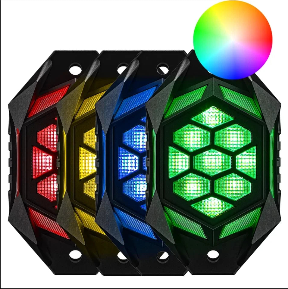 4X4Wavers New Upgraded RGBW LED Rock Lights Kit - 4X4 WAVERS