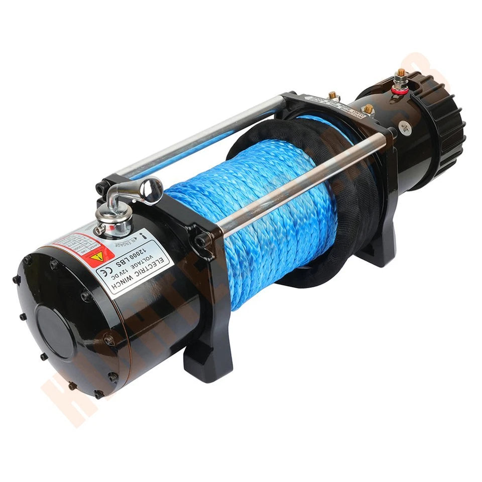 4X4Wavers Heavy Duty 13,500 lbs 12V Electric Offroad Winch with wireless remote - Synthetic rope - 4X4 WAVERS