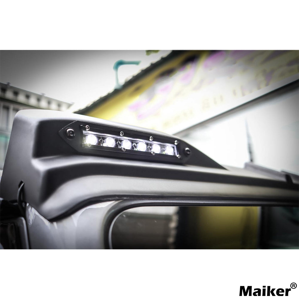 4X4WAVERS Horns Style Front Roof Spoiler with LED Light - Jeep Wrangler JL/JLU/4XE/JT 2018+ - 4X4 WAVERS