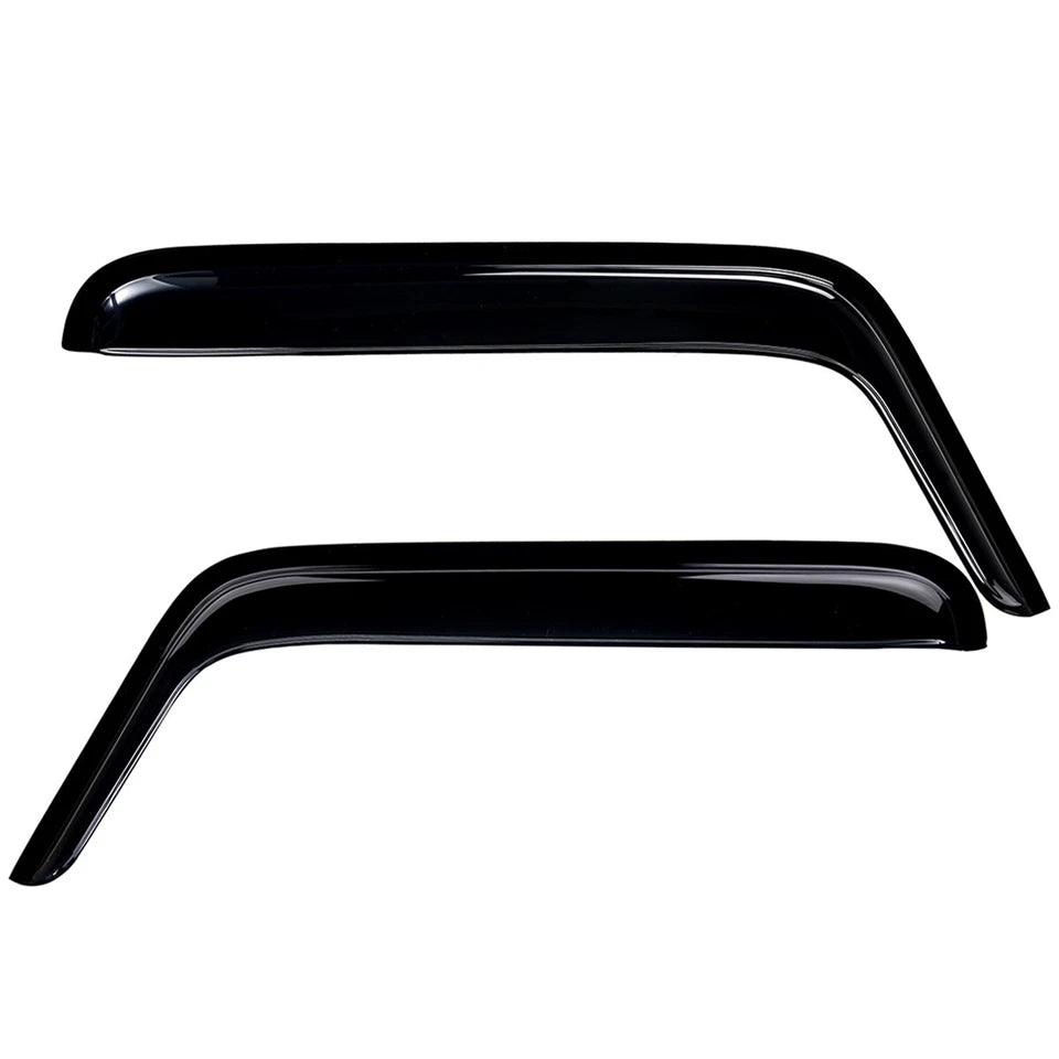 4x4wavers Window Visor in-Channel Rain Guards & Deflector - Jeep Wrangler JK (2 doors) 2007-2018 - 4X4 WAVERS