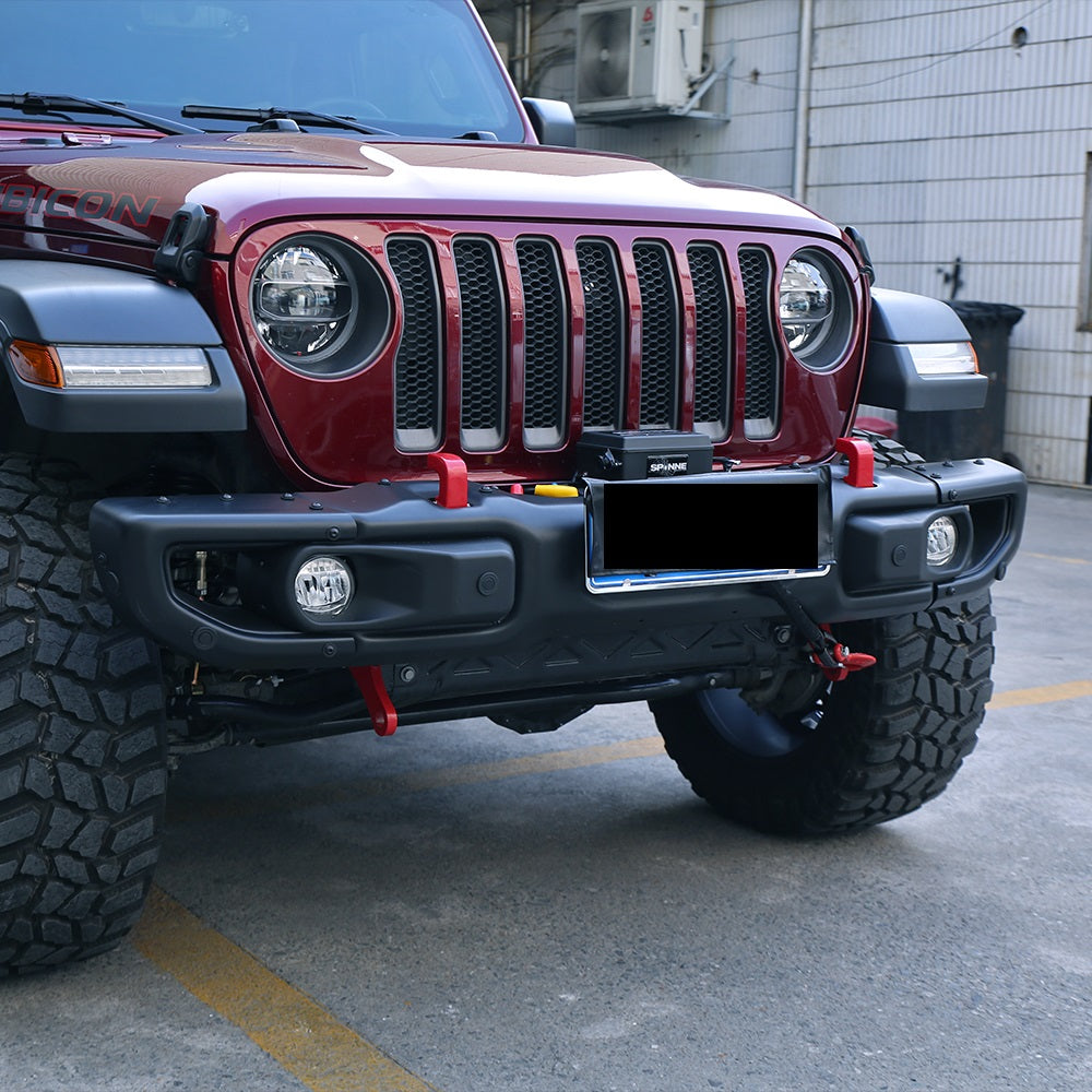 4x4wavers Front Bumper - 10th Anniversary Style with Sensor Holes - for Jeep Wrangler JL/JLU/4XE/JT-Gladiator 2018-2024 (fits 4 Doors & 2 Doors) - 4X4 WAVERS