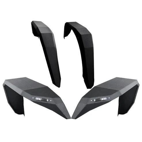 4X4WAVERS Front/Rear Metal Armor Fenders Kit - Hard Line Design - Jeep Wrangler JL/JLU/4XE 2018+ - 4X4 WAVERS