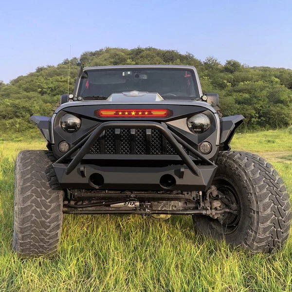4x4wavers Demon Front Grille with Red Star Lights - 4X4 WAVERS