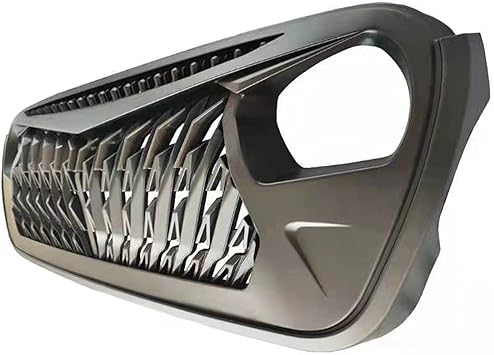 4X4wavers Matte Black Modified Shark Grille with 10 pc Amber LED Running Lights