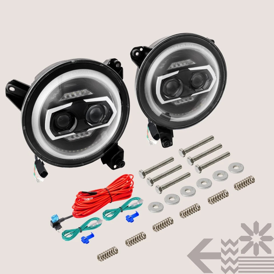 4X4Wavers 9 Inch Round LED Headlights Replacement - 4X4 WAVERS
