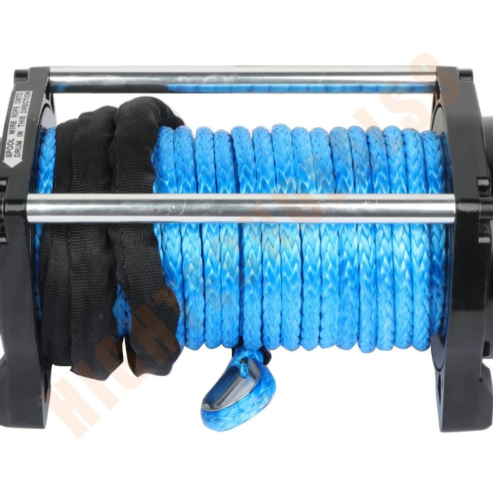 4X4Wavers Heavy Duty 13,500 lbs 12V Electric Offroad Winch with wireless remote - Synthetic rope - 4X4 WAVERS