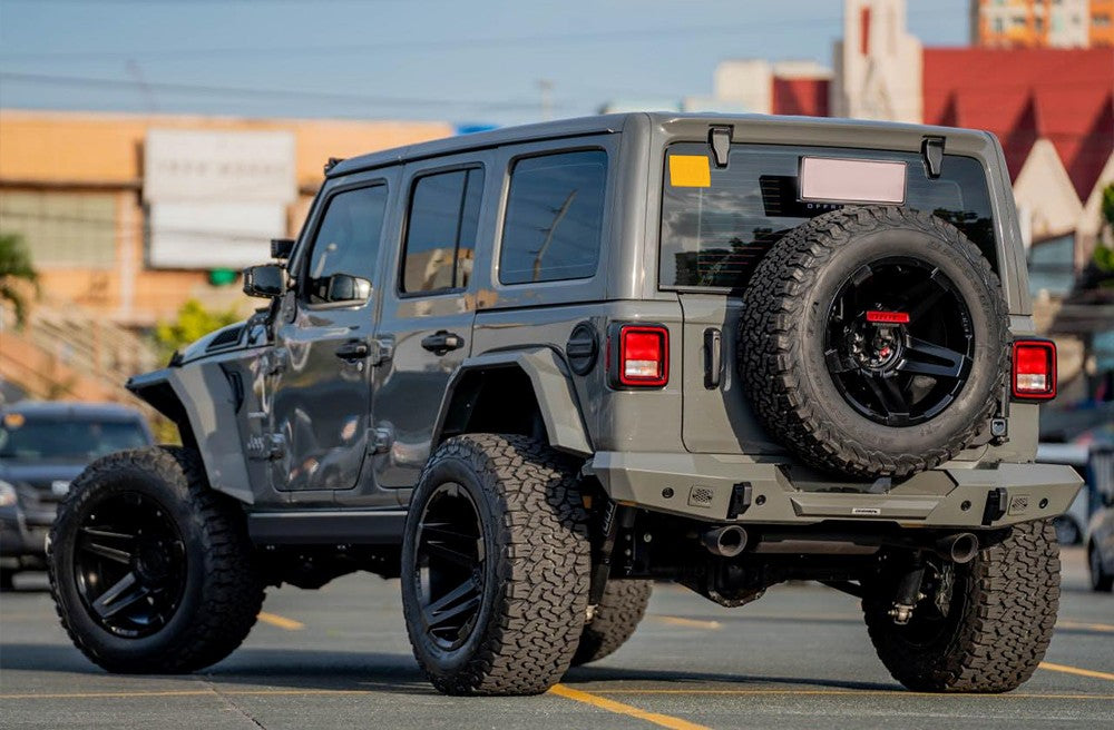 4X4WAVERS Front/Rear Metal Armor Fenders Kit - Sharp Dots Design - Jeep Wrangler JL/JLU/4XE 2018+ - 4X4 WAVERS