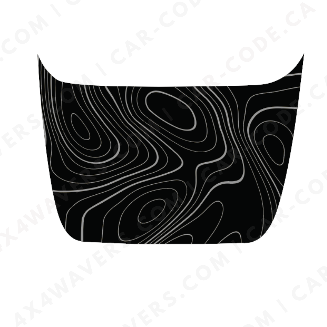 Ford F-150 Raptor Capot – Lignes topographiques audacieuses (Rouge/Vert/Bleu/Or/Gris) – 2017–2025 – Vinyle découpé mat imprimé 3M ou Avery