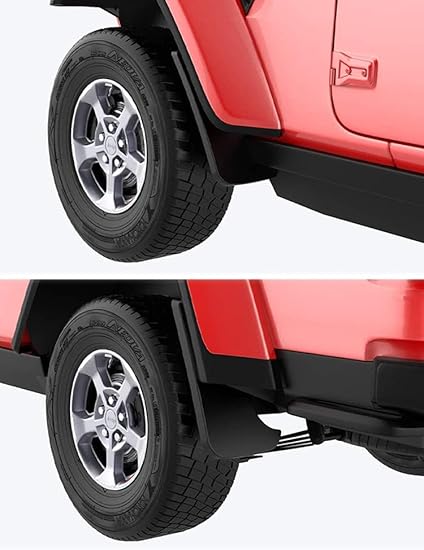 4x4wavers Mud Flaps for jeep wrangler Gladiator JT 2019-2025 - 4X4 WAVERS