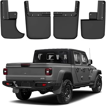 4x4wavers Mud Flaps for jeep wrangler Gladiator JT 2019-2025 - 4X4 WAVERS