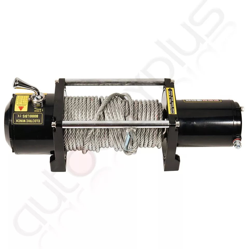 4X4Wavers Heavy Duty 8,000 lbs 12V Electric Offroad Winch with wireless remote - Steel rope - 4X4 WAVERS